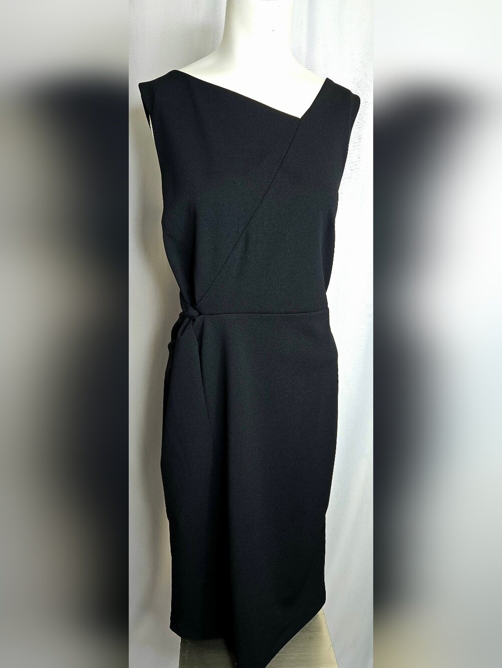 Talbots Black Side Knot Sheath/ Wedding Guest/ Career Dress NWT 10
